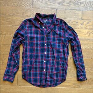 Abercrombie & Fitch Red and Blue Plaid Casual Shirt